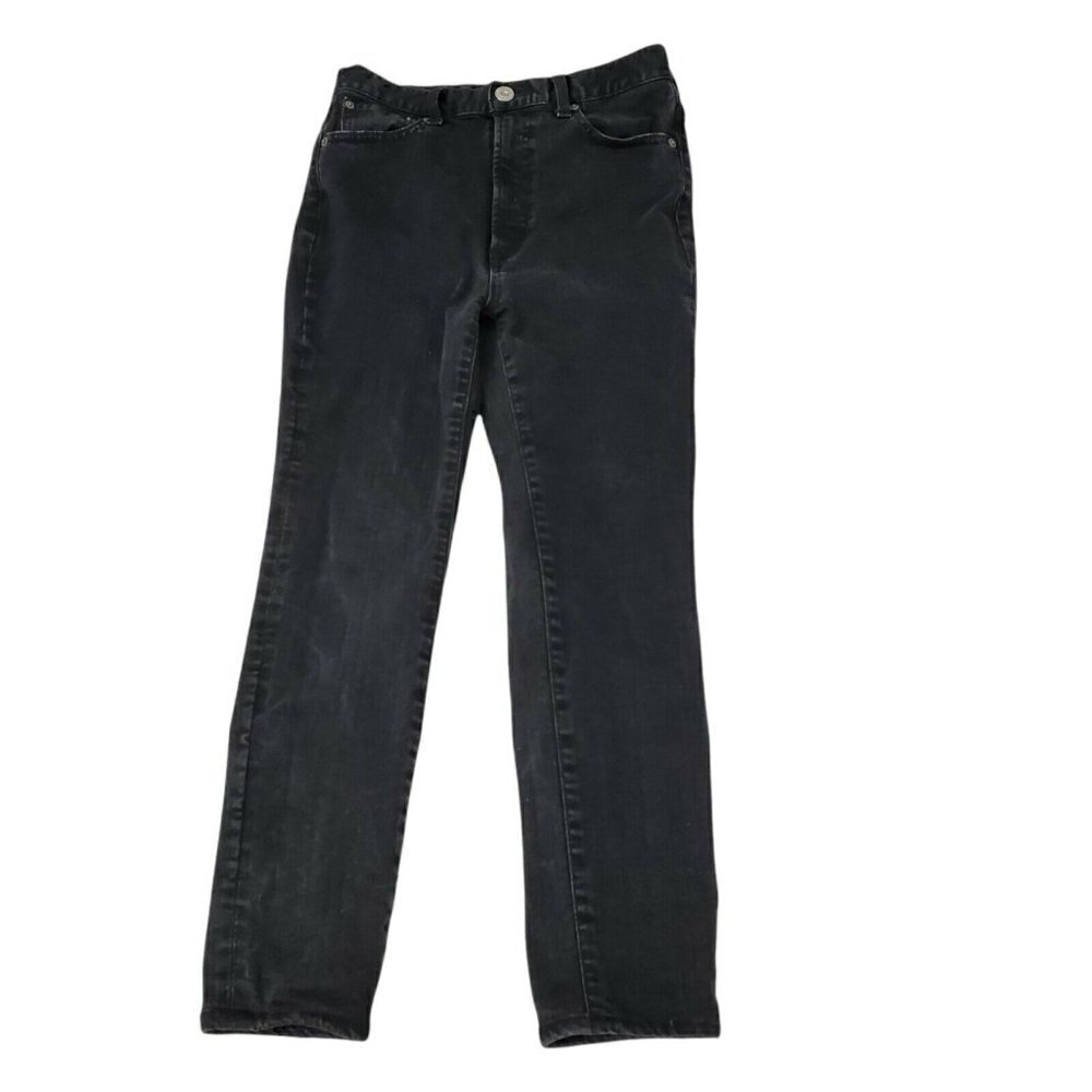 Moussy Jeans Womens 27 Black Skinny Ankle High Waisted Stretch Pockets